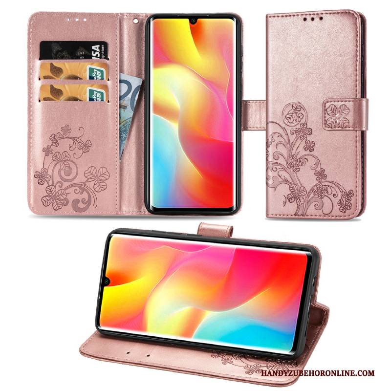 Hülle Xiaomi Mi Note 10 Lite Lederhülle Rot Glücklich, Case Xiaomi Mi Note 10 Lite Folio Jugend Handyhüllen