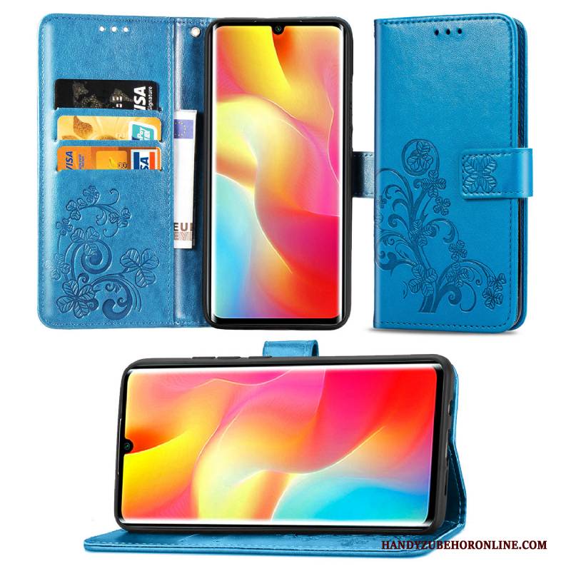 Hülle Xiaomi Mi Note 10 Lite Lederhülle Rot Glücklich, Case Xiaomi Mi Note 10 Lite Folio Jugend Handyhüllen