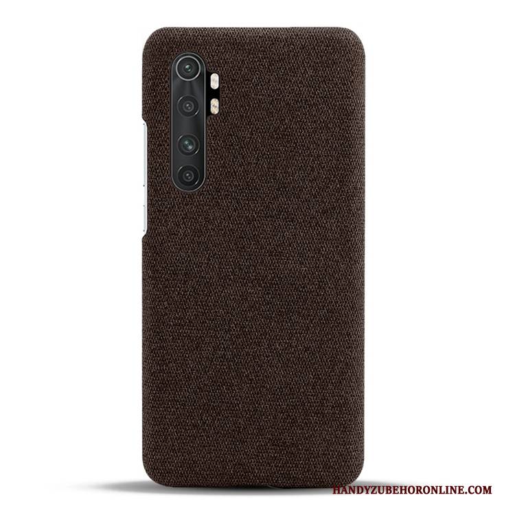 Hülle Xiaomi Mi Note 10 Lite Taschen Leinwand Grau, Case Xiaomi Mi Note 10 Lite Leder Mini Handyhüllen