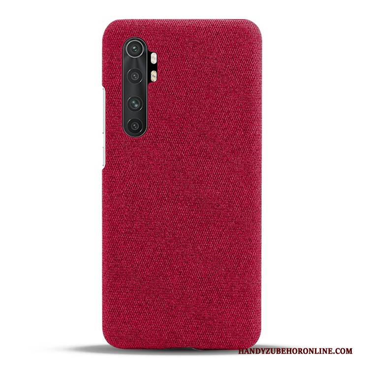 Hülle Xiaomi Mi Note 10 Lite Taschen Leinwand Grau, Case Xiaomi Mi Note 10 Lite Leder Mini Handyhüllen