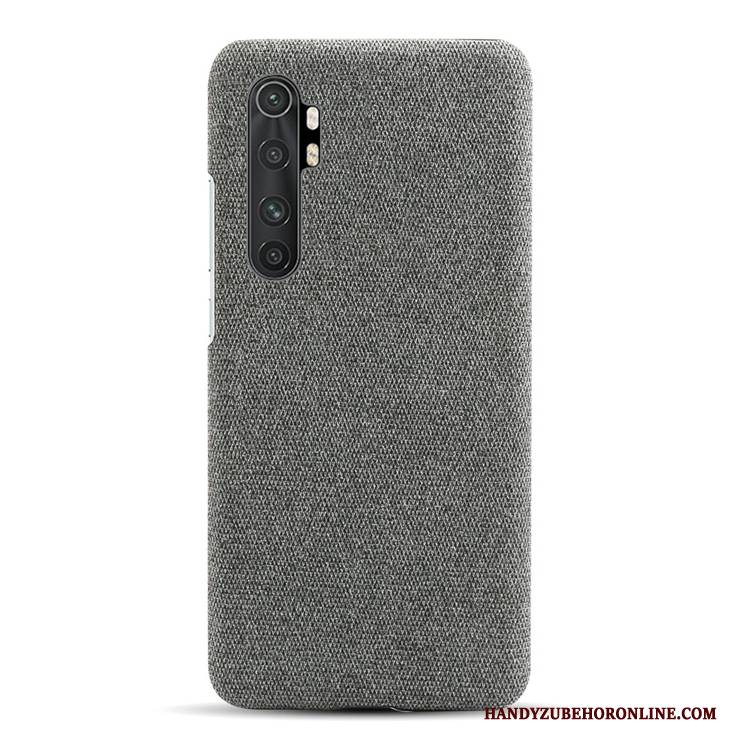 Hülle Xiaomi Mi Note 10 Lite Taschen Leinwand Grau, Case Xiaomi Mi Note 10 Lite Leder Mini Handyhüllen