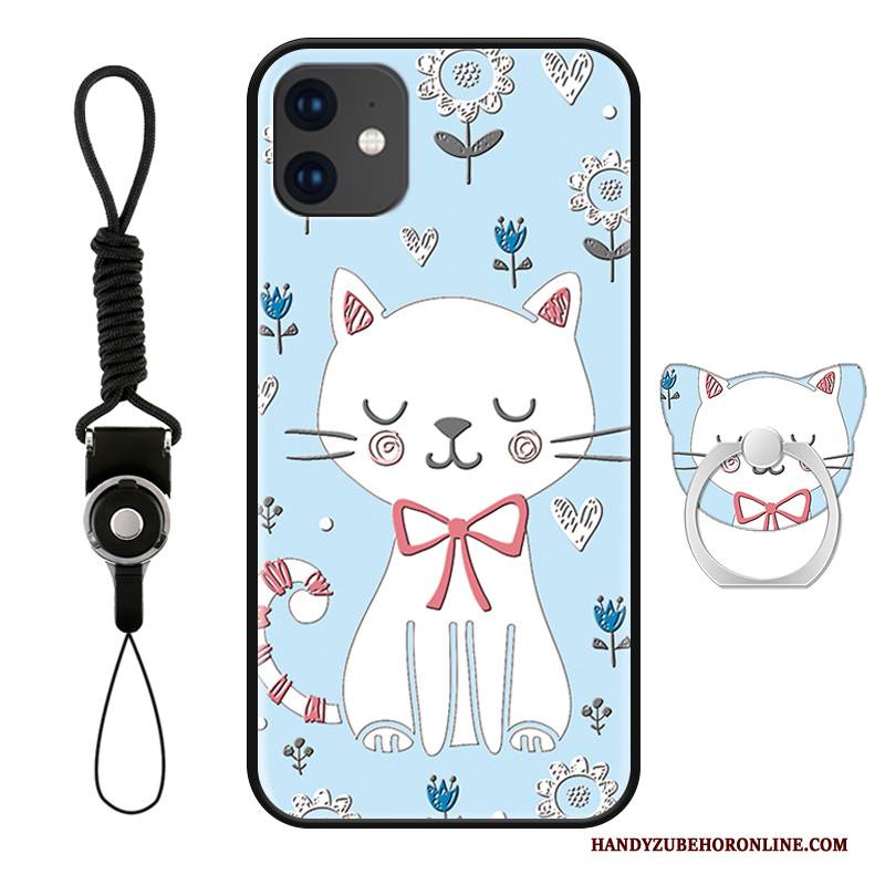 Hülle iPhone 11 Karikatur Katzen Frisch, Case iPhone 11 Schutz Handyhüllen Blau