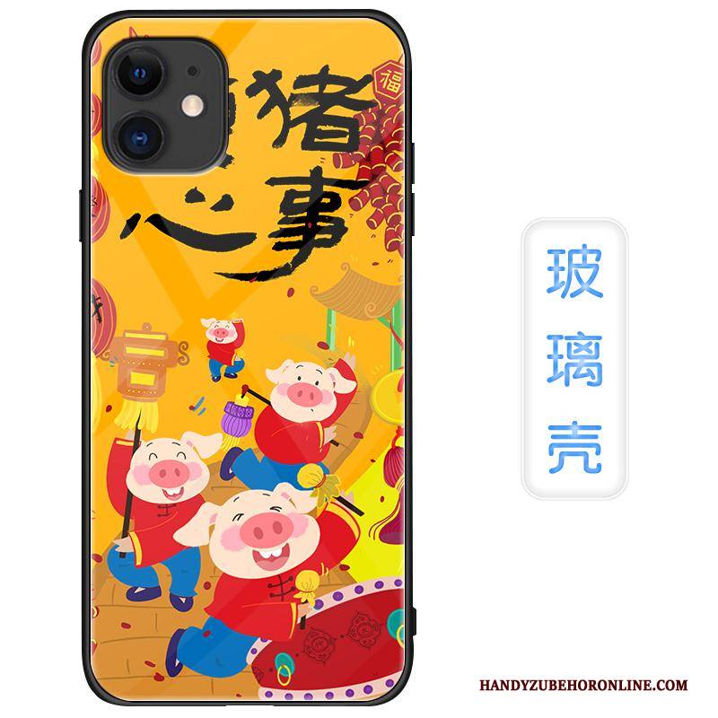 Hülle iPhone 11 Kreativ Chinesische Art Neu, Case iPhone 11 Taschen Gelb Persönlichkeit