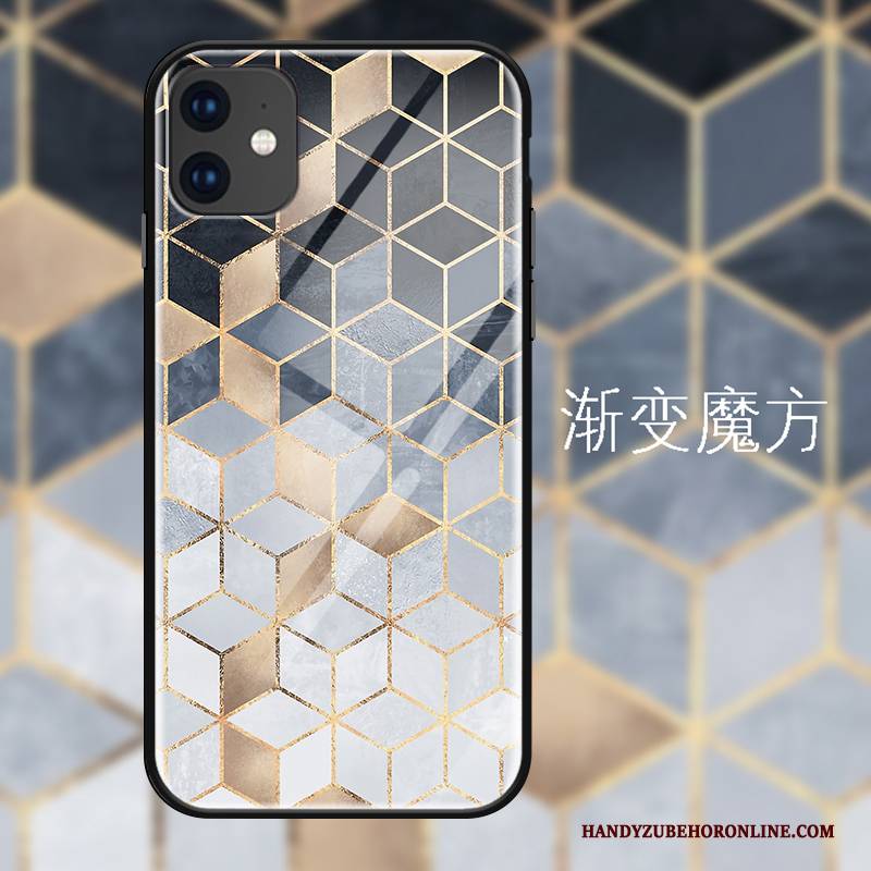 Hülle iPhone 11 Kreativ Weiß Handyhüllen, Case iPhone 11 Schutz Glas Farbverlauf