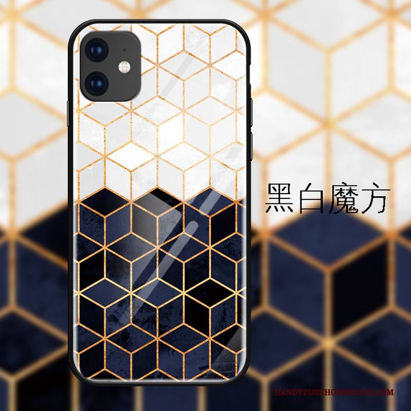 Hülle iPhone 11 Kreativ Weiß Handyhüllen, Case iPhone 11 Schutz Glas Farbverlauf