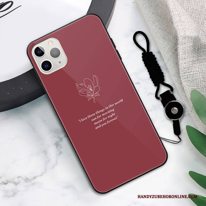 Hülle iPhone 11 Pro Einfach Glas, Case iPhone 11 Pro Rot Netto Rot