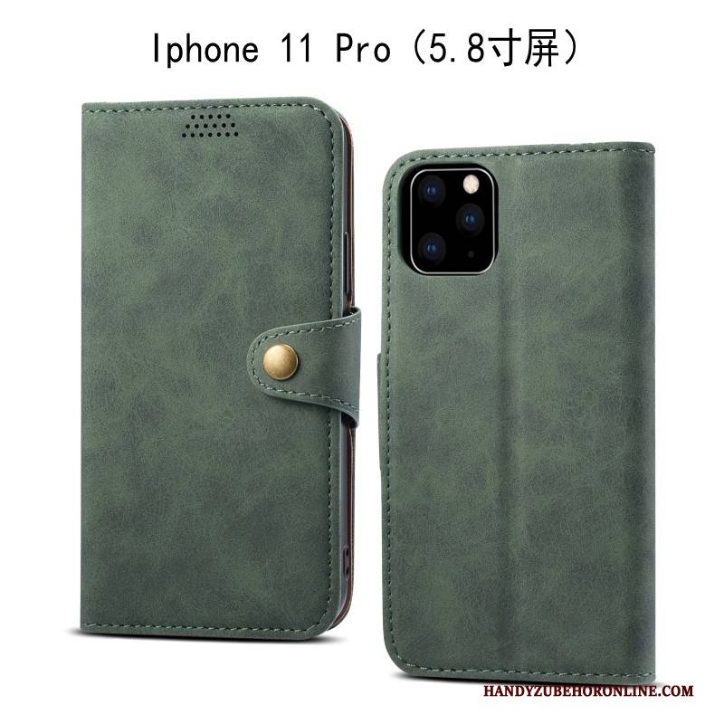 Hülle iPhone 11 Pro Folio Handyhüllen Grau, Case iPhone 11 Pro Weiche Anti-sturz