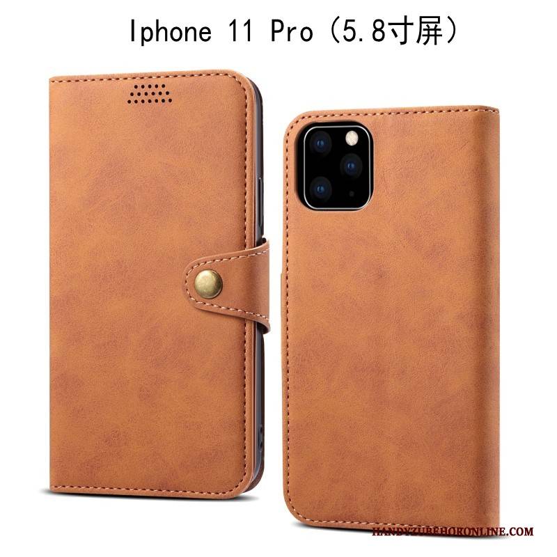 Hülle iPhone 11 Pro Folio Handyhüllen Grau, Case iPhone 11 Pro Weiche Anti-sturz