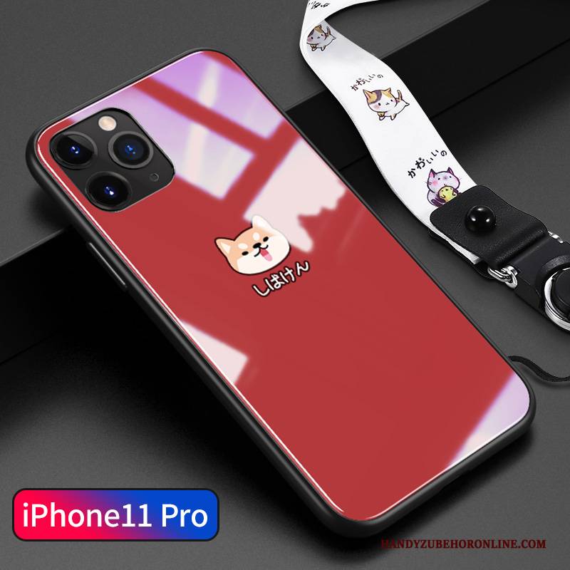 Hülle iPhone 11 Pro Karikatur Liebe Smiley, Case iPhone 11 Pro Schutz Einfach Glas