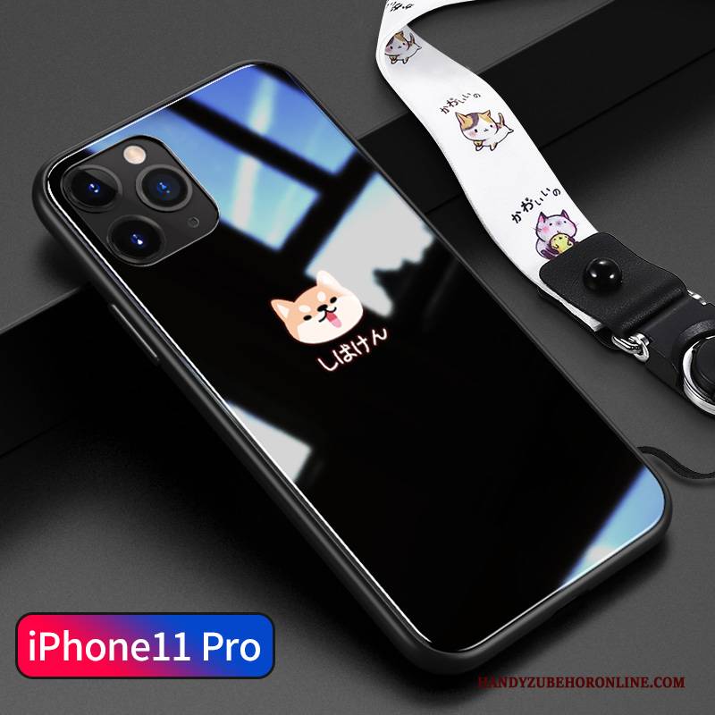 Hülle iPhone 11 Pro Karikatur Liebe Smiley, Case iPhone 11 Pro Schutz Einfach Glas