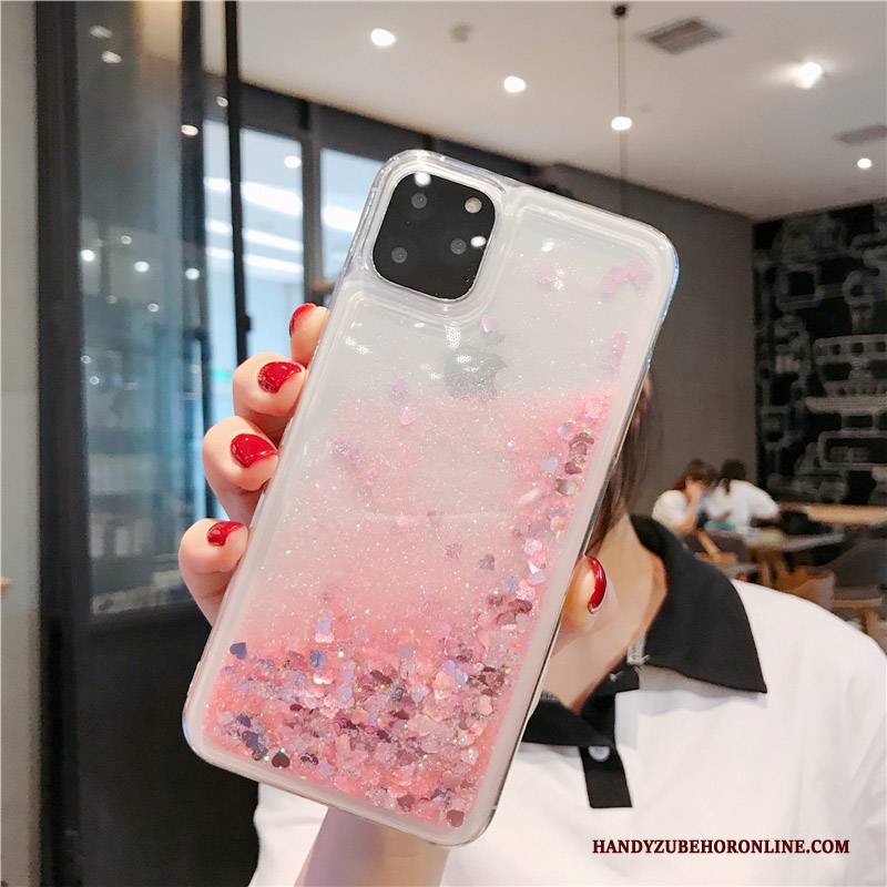 Hülle iPhone 11 Pro Kreativ Anti-sturz Flüssigkeit, Case iPhone 11 Pro Schutz Transparent Treibsand