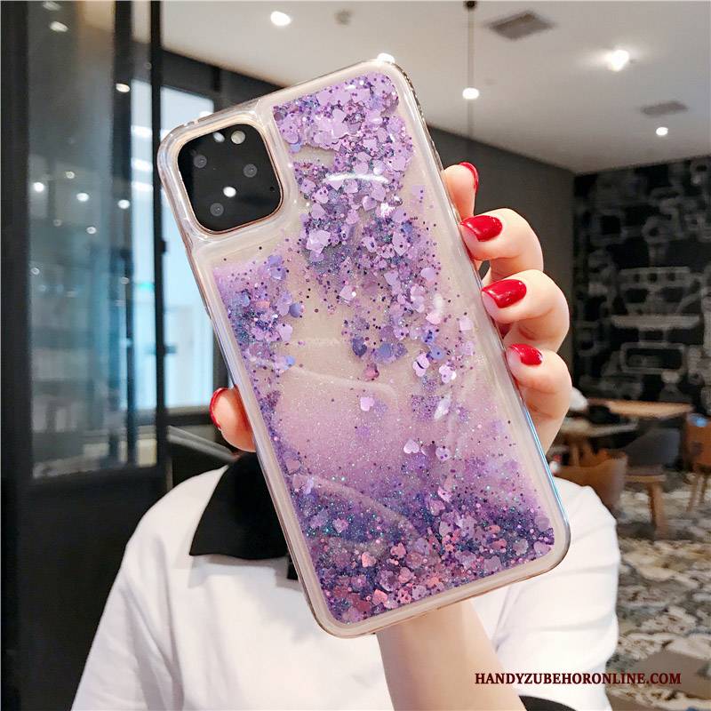 Hülle iPhone 11 Pro Kreativ Anti-sturz Flüssigkeit, Case iPhone 11 Pro Schutz Transparent Treibsand