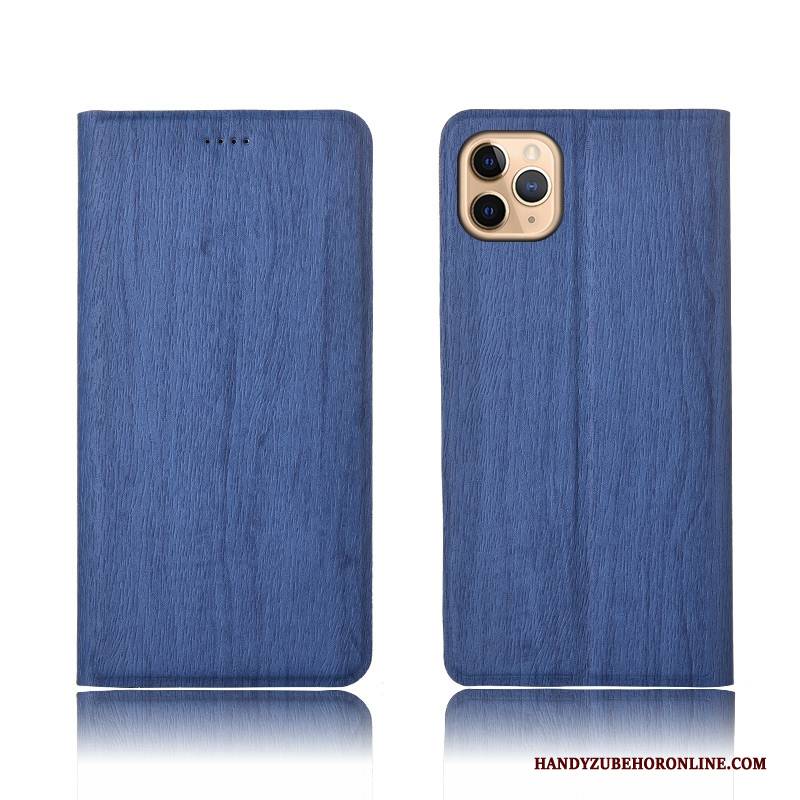 Hülle iPhone 11 Pro Lederhülle Handyhüllen Blau, Case iPhone 11 Pro Schutz Bäume Muster