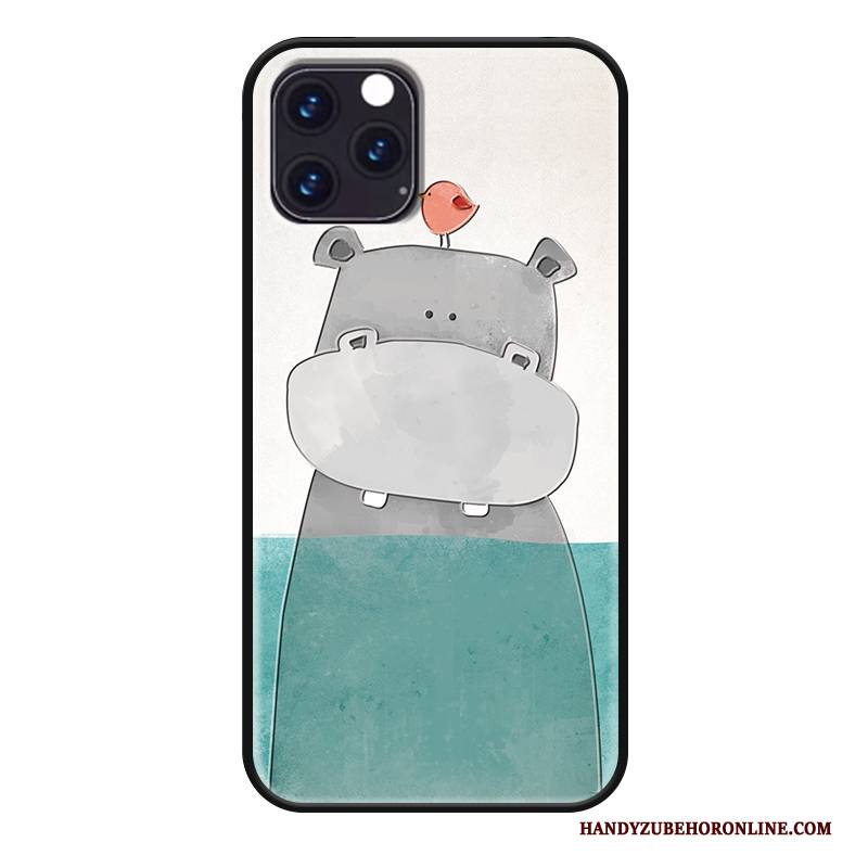 Hülle iPhone 11 Pro Max Karikatur Liebhaber Grün, Case iPhone 11 Pro Max Silikon Handyhüllen Nette