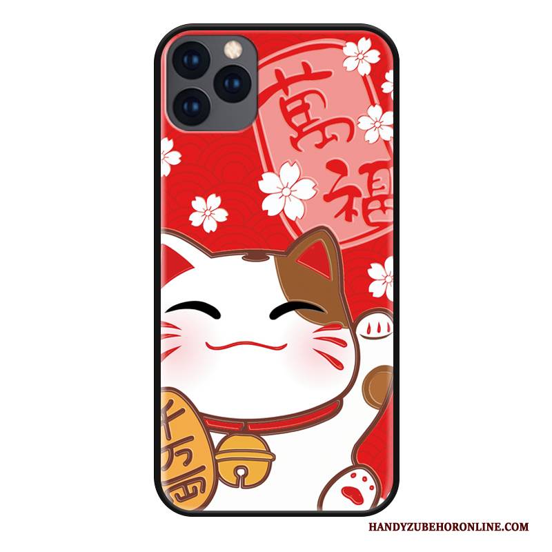 Hülle iPhone 11 Pro Max Karikatur Rot Reichtum, Case iPhone 11 Pro Max Silikon Groß Nette