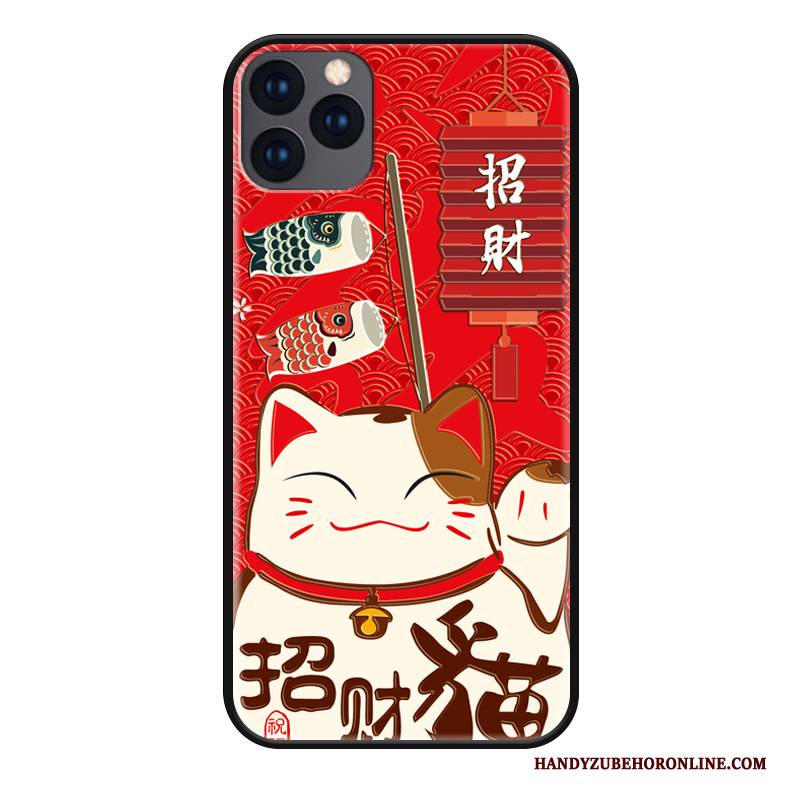 Hülle iPhone 11 Pro Max Karikatur Rot Reichtum, Case iPhone 11 Pro Max Silikon Groß Nette