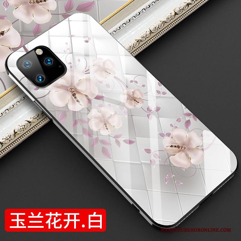 Hülle iPhone 11 Pro Max Kreativ Anti-sturz High-end, Case iPhone 11 Pro Max Blumen Neu Weiß