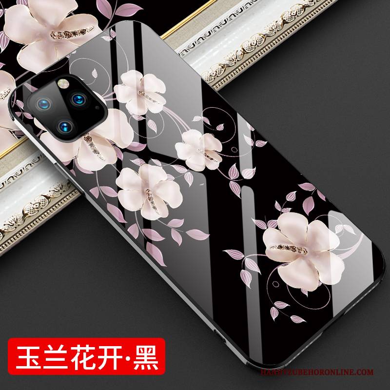 Hülle iPhone 11 Pro Max Kreativ Anti-sturz High-end, Case iPhone 11 Pro Max Blumen Neu Weiß