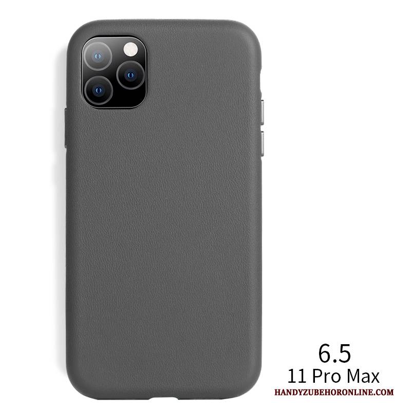 Hülle iPhone 11 Pro Max Leder Dünne Business, Case iPhone 11 Pro Max Schutz Trendmarke Neu