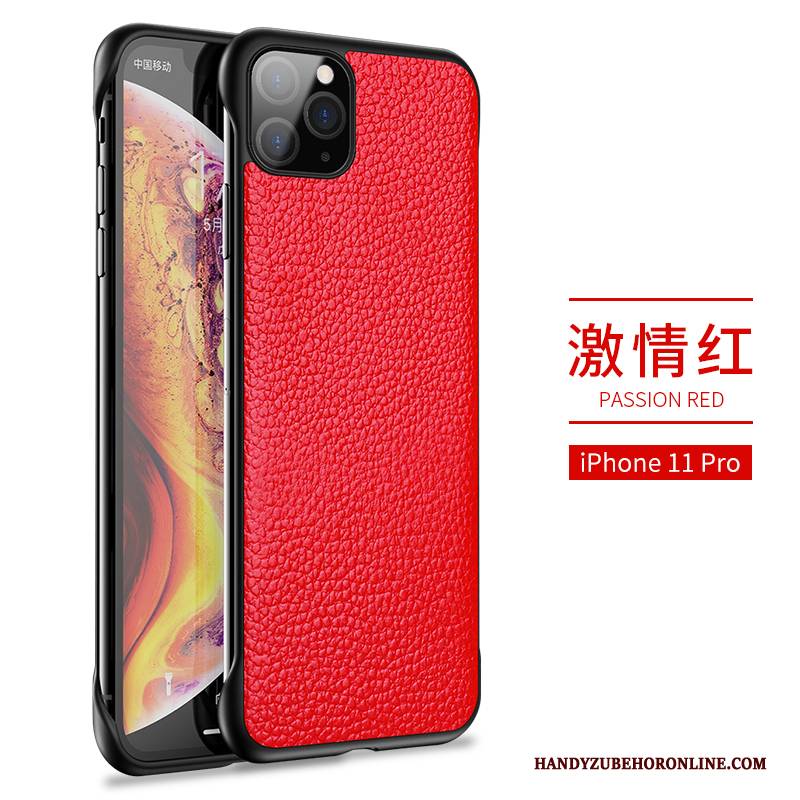 Hülle iPhone 11 Pro Max Leder Grün Neu, Case iPhone 11 Pro Max Schutz Handyhüllen Anti-sturz