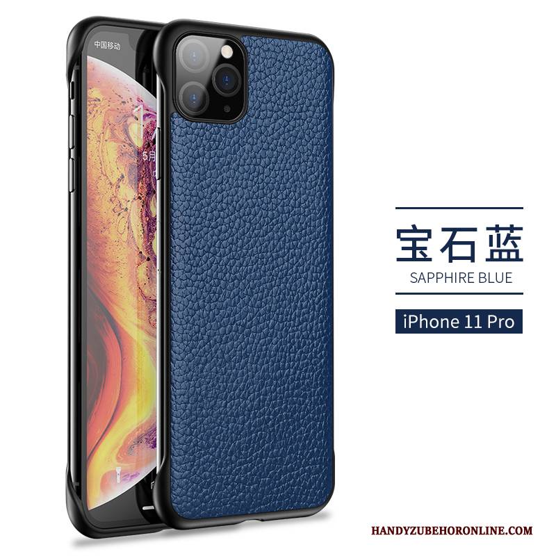 Hülle iPhone 11 Pro Max Leder Grün Neu, Case iPhone 11 Pro Max Schutz Handyhüllen Anti-sturz