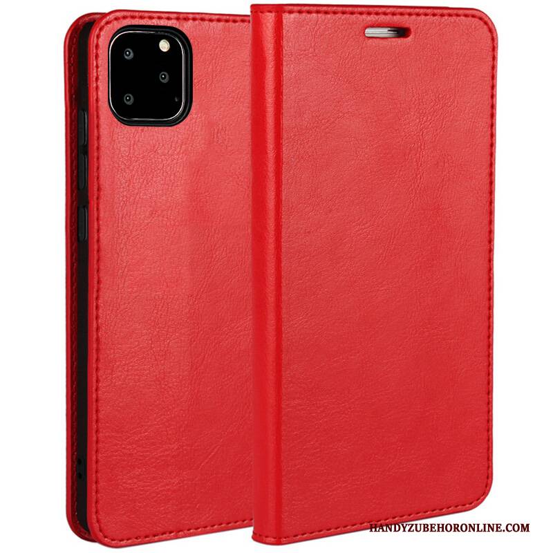 Hülle iPhone 11 Pro Max Leder Neu Anti-sturz, Case iPhone 11 Pro Max Folio Handyhüllen