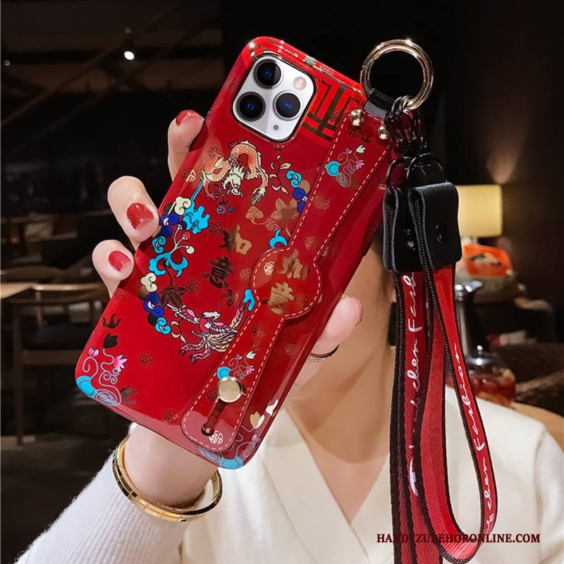 Hülle iPhone 11 Pro Max Retro Handyhüllen Chinesische Art, Case iPhone 11 Pro Max Kreativ Hängende Verzierungen Hängender Hals