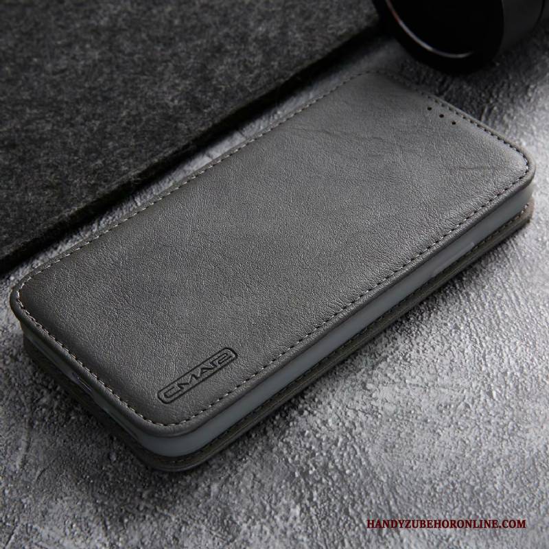 Hülle iPhone 11 Pro Max Schutz Schwarz Handyhüllen, Case iPhone 11 Pro Max Lederhülle Karte Anti-sturz