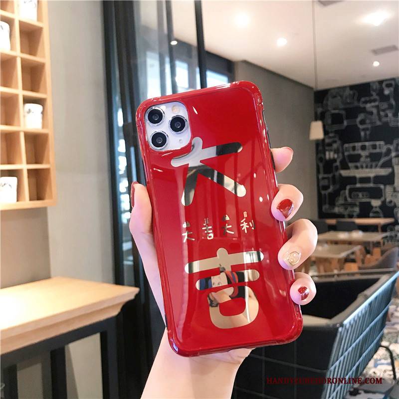 Hülle iPhone 11 Pro Max Taschen Anti-sturz Rot, Case iPhone 11 Pro Max Luxus Liebhaber Überzug