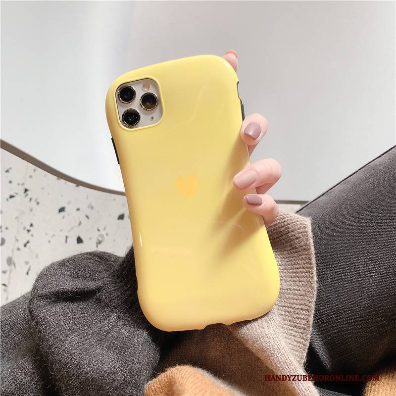 Hülle iPhone 11 Pro Max Taschen Gelb Liebhaber, Case iPhone 11 Pro Max Silikon Anti-sturz Liebe