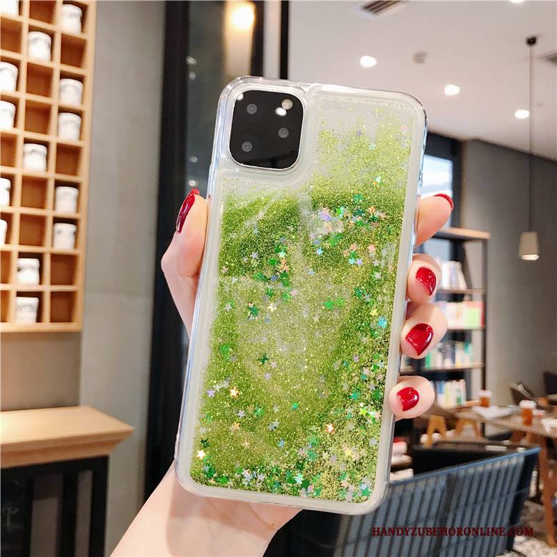 Hülle iPhone 11 Pro Max Taschen Handyhüllen Flüssigkeit, Case iPhone 11 Pro Max Weiche Transparent Grün