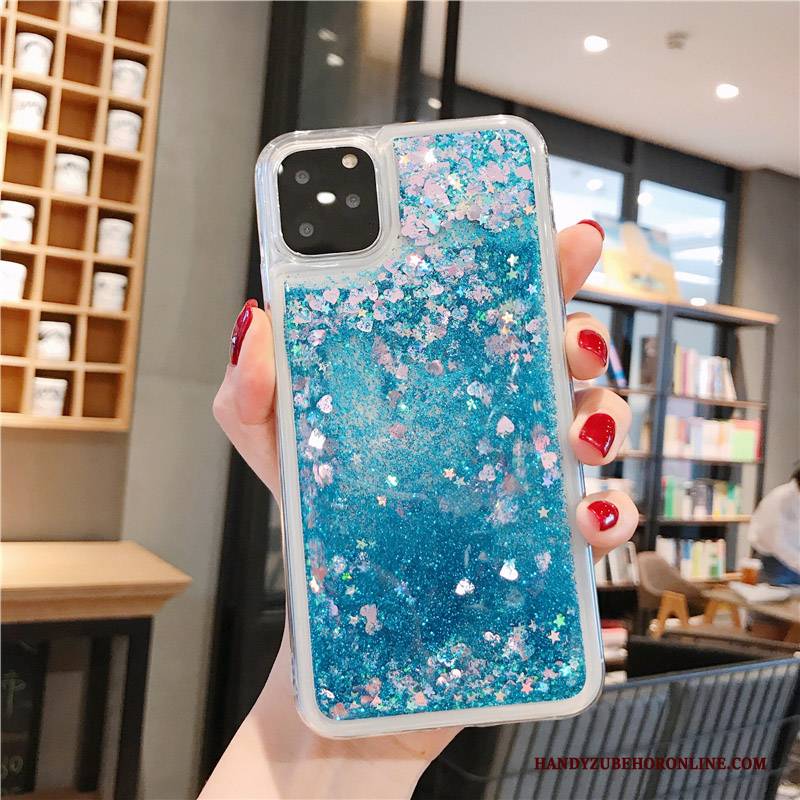 Hülle iPhone 11 Pro Max Taschen Handyhüllen Flüssigkeit, Case iPhone 11 Pro Max Weiche Transparent Grün