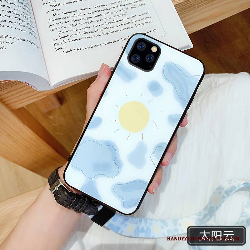 Hülle iPhone 11 Pro Max Taschen Wind Grün, Case iPhone 11 Pro Max Kreativ High-end Glas