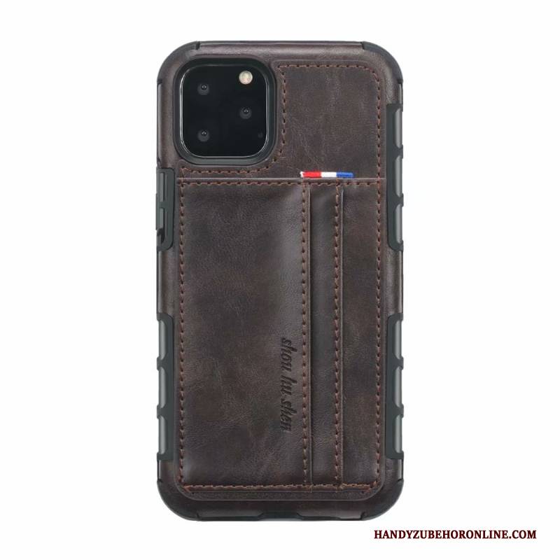 Hülle iPhone 11 Pro Retro Anti-sturz Handyhüllen, Case iPhone 11 Pro Taschen Grau Karte