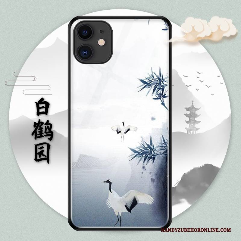 Hülle iPhone 11 Pro Retro Schwer Tinte, Case iPhone 11 Pro Schutz Chinesische Art Grün