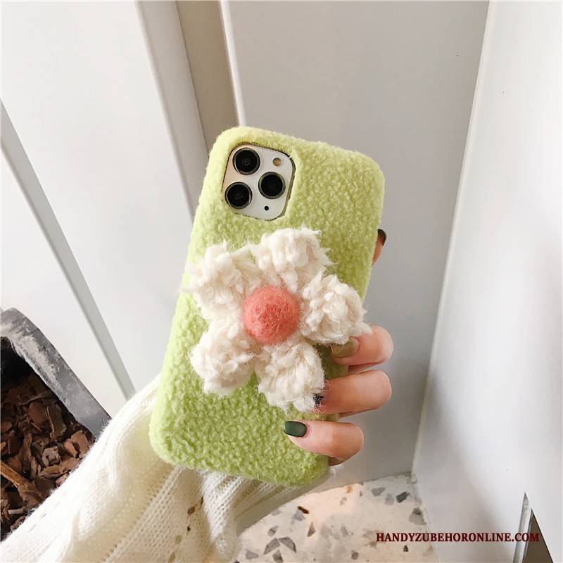 Hülle iPhone 11 Pro Schutz Anti-sturz Handyhüllen, Case iPhone 11 Pro Weiche Blumen Netto Rot