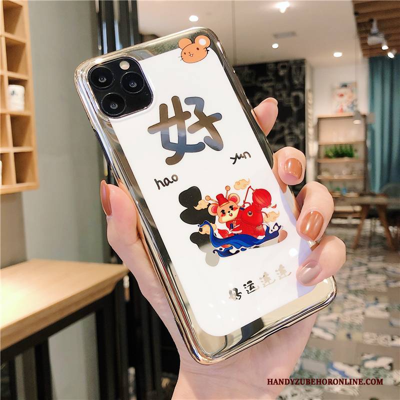 Hülle iPhone 11 Pro Schutz Neu Anti-sturz, Case iPhone 11 Pro Kreativ Weiß Chinesische Art