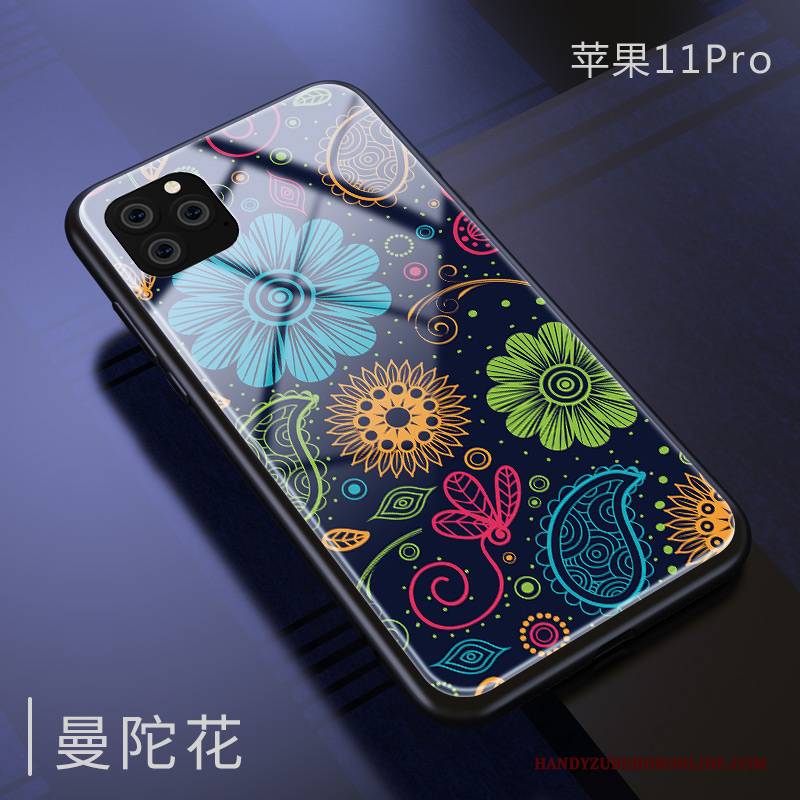 Hülle iPhone 11 Pro Silikon Chinesische Art Spiegel, Case iPhone 11 Pro Taschen Netto Rot Anti-sturz