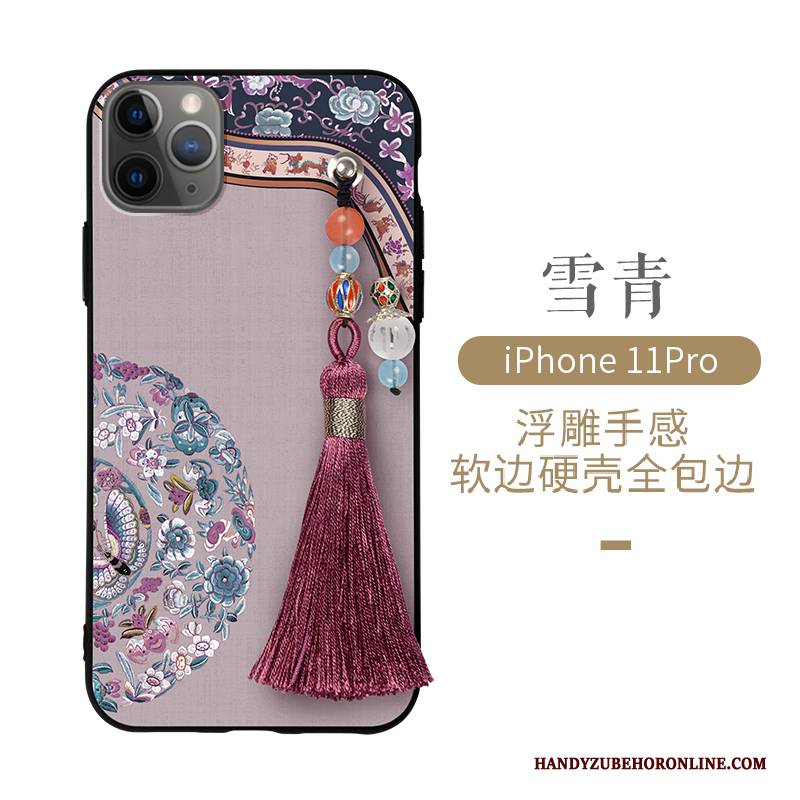 Hülle iPhone 11 Pro Taschen Chinesische Art Palast, Case iPhone 11 Pro Kreativ Schlank Wind