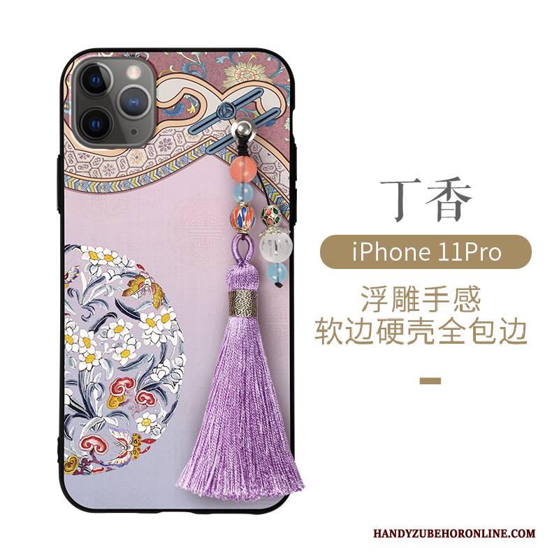 Hülle iPhone 11 Pro Taschen Chinesische Art Palast, Case iPhone 11 Pro Kreativ Schlank Wind