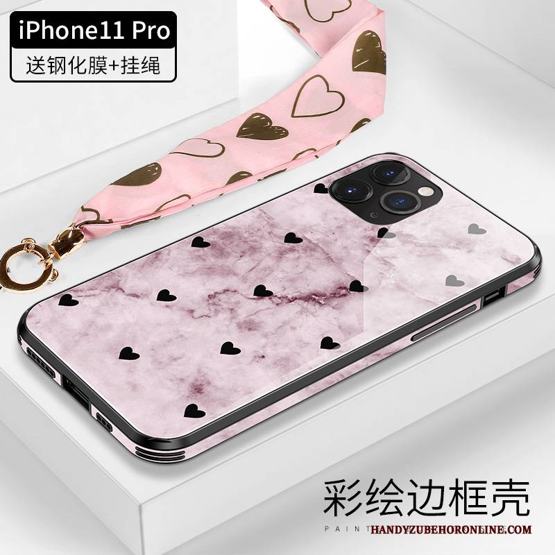 Hülle iPhone 11 Pro Taschen Hängende Verzierungen Elegante, Case iPhone 11 Pro Schutz High-end Glas