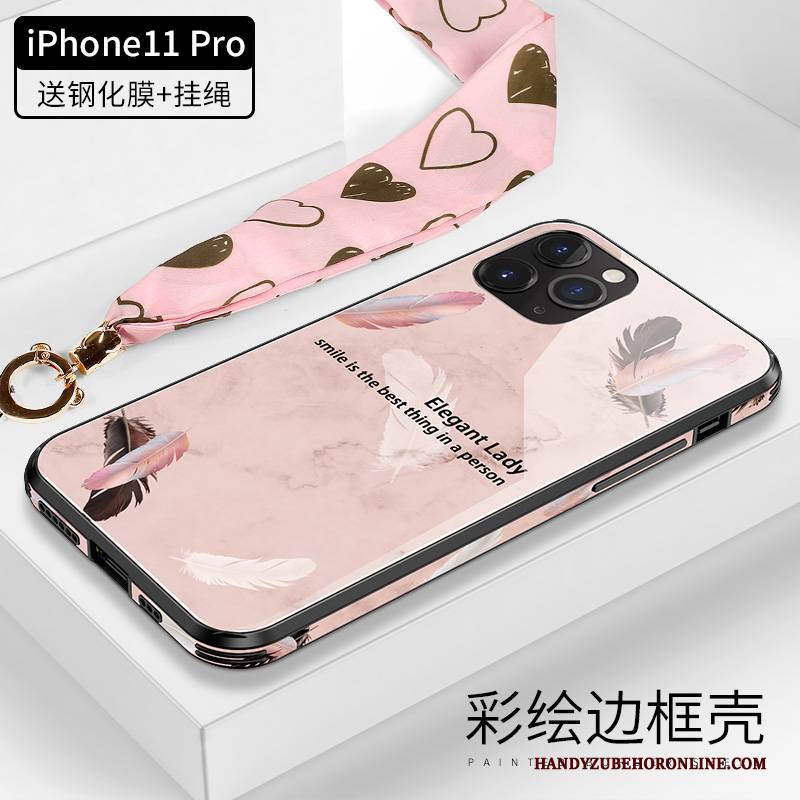 Hülle iPhone 11 Pro Taschen Hängende Verzierungen Elegante, Case iPhone 11 Pro Schutz High-end Glas