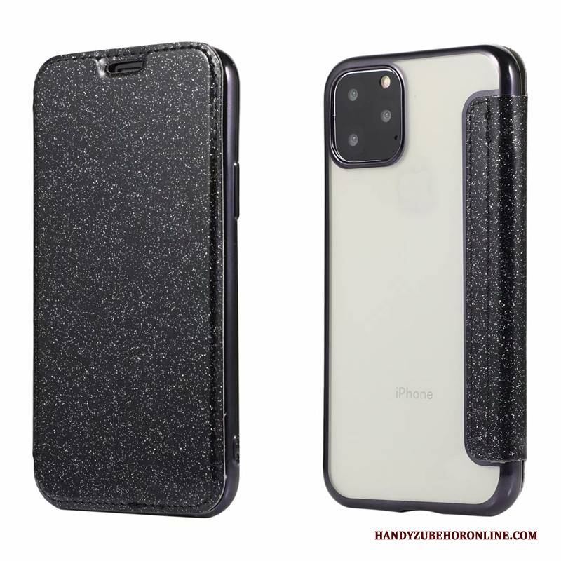 Hülle iPhone 11 Pro Taschen Karte Schwarz, Case iPhone 11 Pro Schutz Grenze Überzug