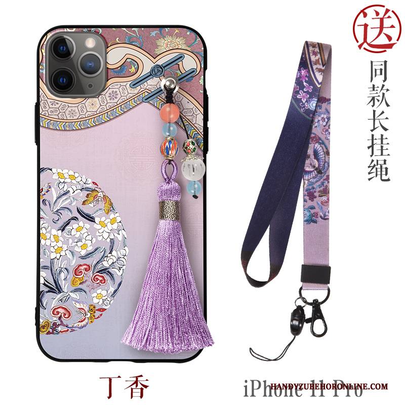 Hülle iPhone 11 Pro Taschen Rosa Persönlichkeit, Case iPhone 11 Pro Kreativ Wind Handyhüllen