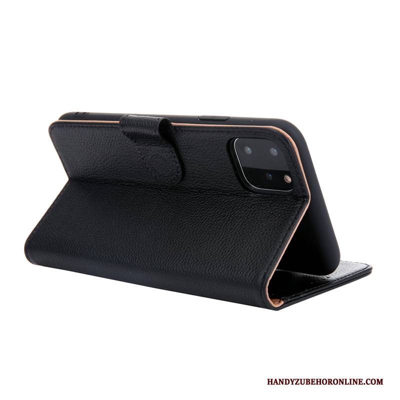 Hülle iPhone 11 Pro Taschen Schnalle Handyhüllen, Case iPhone 11 Pro Geldbörse High-end Schwarz