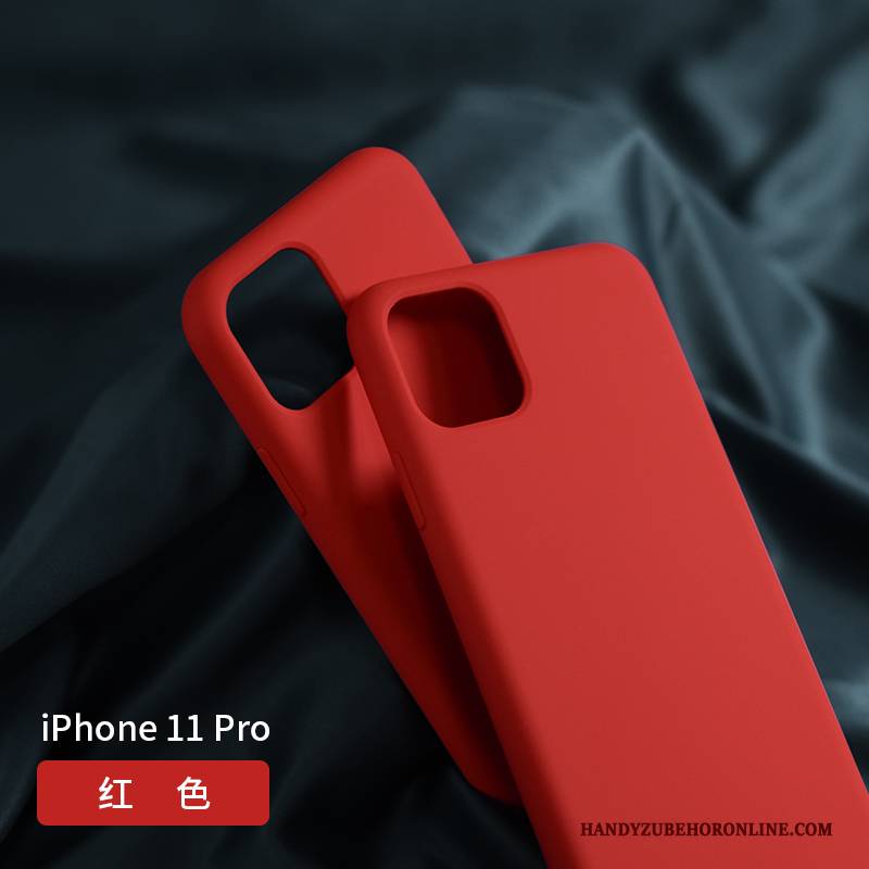 Hülle iPhone 11 Pro Weiche Dunkelgrün Lila, Case iPhone 11 Pro Taschen Handyhüllen Netto Rot