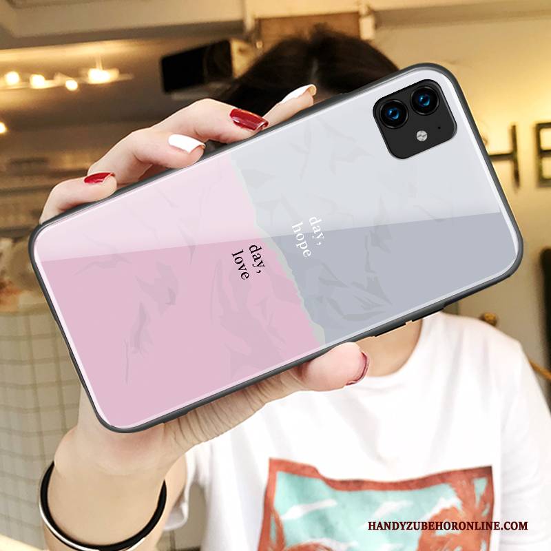 Hülle iPhone 11 Schutz Nette Glas, Case iPhone 11 Taschen Anti-sturz Handyhüllen