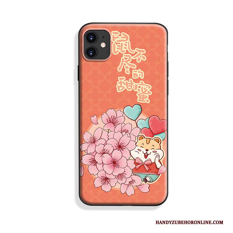 Hülle iPhone 11 Silikon Chinesische Art Nubuck, Case iPhone 11 Weiche Persönlichkeit Trendmarke