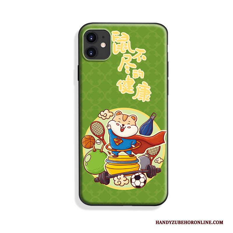 Hülle iPhone 11 Silikon Chinesische Art Nubuck, Case iPhone 11 Weiche Persönlichkeit Trendmarke