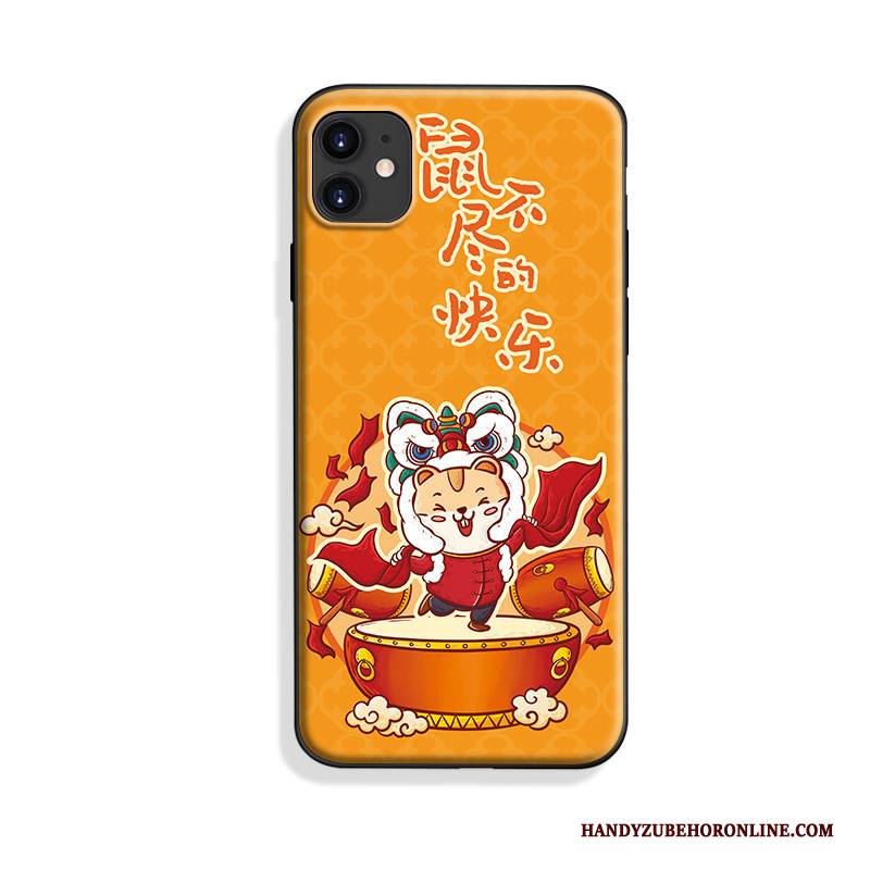 Hülle iPhone 11 Silikon Chinesische Art Nubuck, Case iPhone 11 Weiche Persönlichkeit Trendmarke